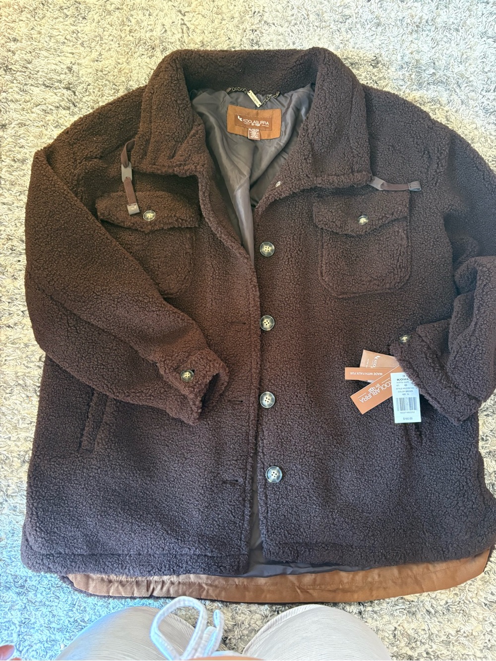 Koolaburra Brown Sherpa Shirt Jacket